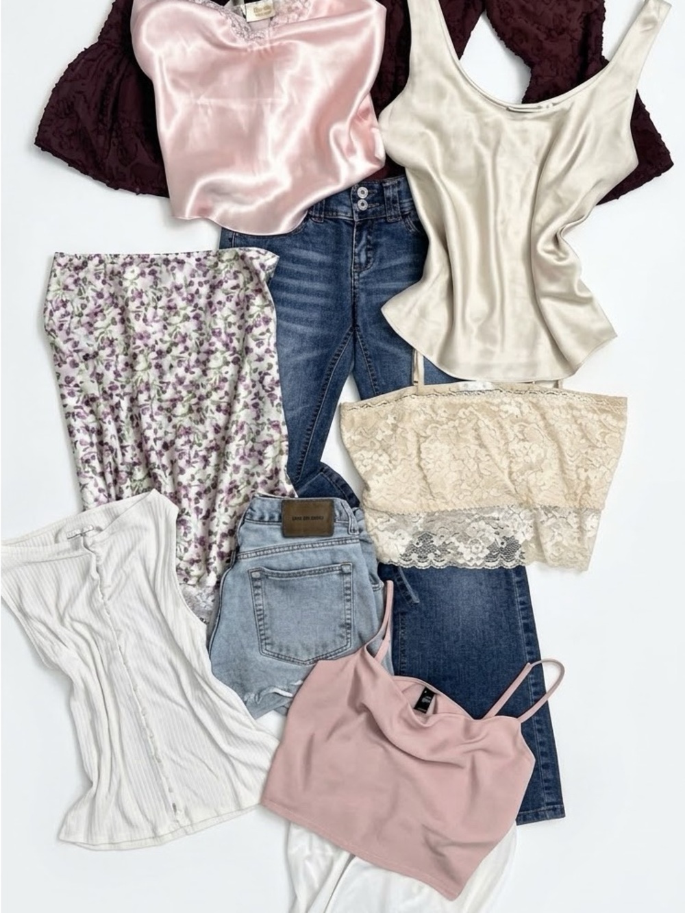 Abercrombie & Fitch Dusty Pink Satin Cowl Cami